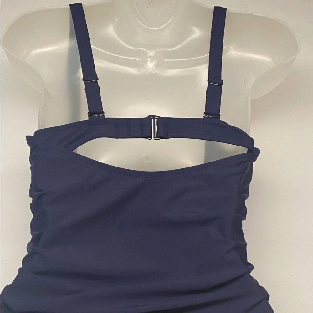 Athleta TALL Square Neck Bra Cup Tankini 36B/C Tall Navy - Picture 7 of 10